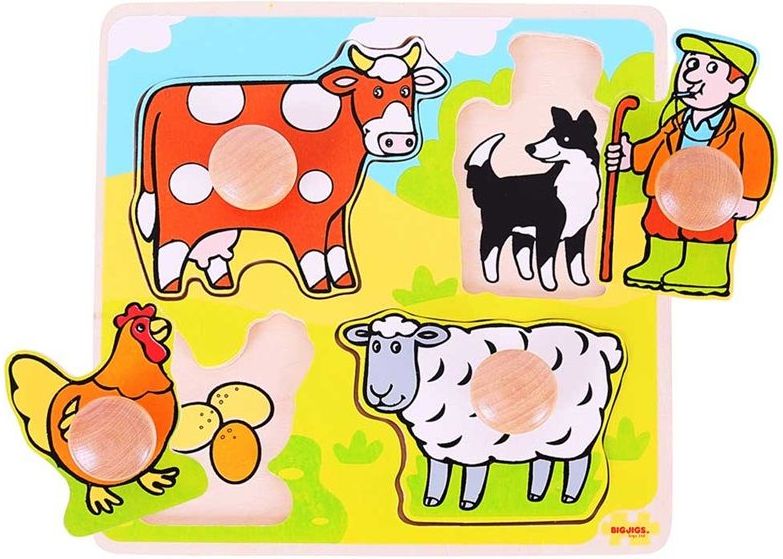 Bigjigs Toys Vkládací puzzle farma - obrázek 4
