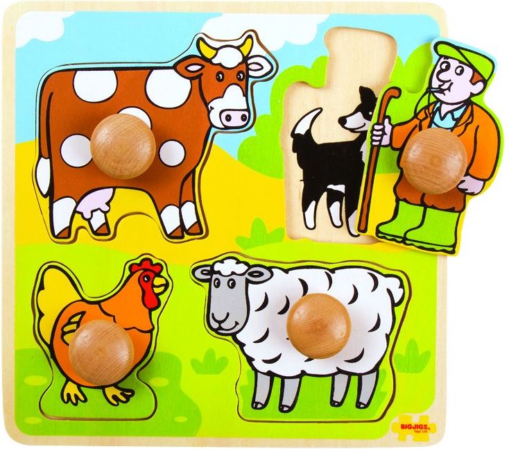 Bigjigs Toys Vkládací puzzle farma - obrázek 5