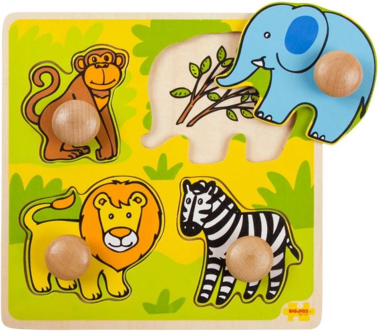 Bigjigs Toys Vkládací puzzle safari - obrázek 1