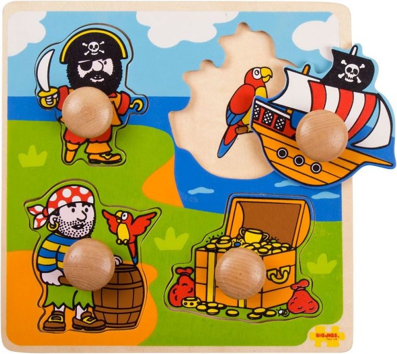 Bigjigs Toys Vkládací puzzle piráti - obrázek 1
