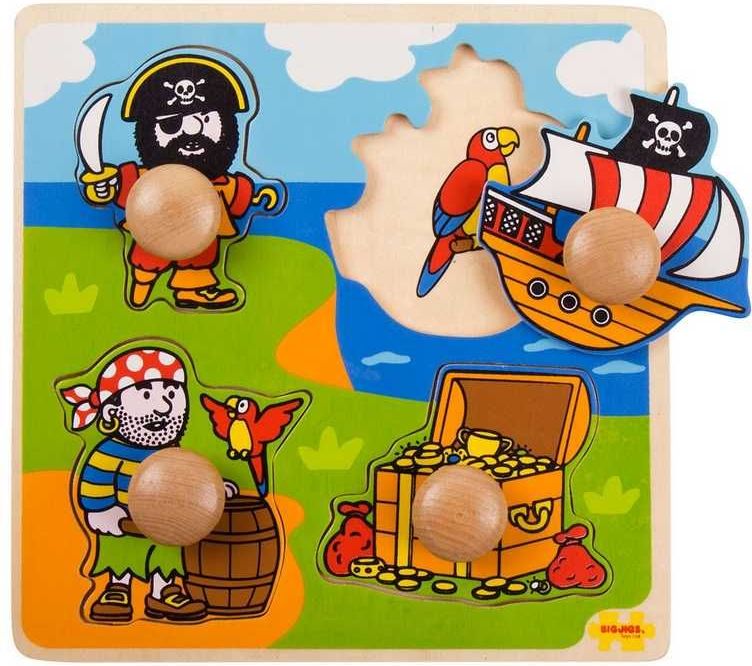 Bigjigs Toys Vkládací puzzle piráti - obrázek 2
