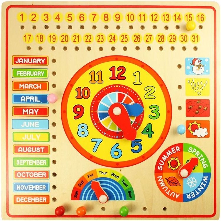 Kalendář s hodinami Bigjigs Toys - obrázek 8