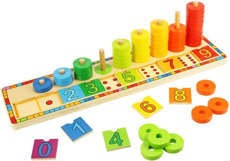 Bigjigs Toys Deska nasazování s čísly - obrázek 1