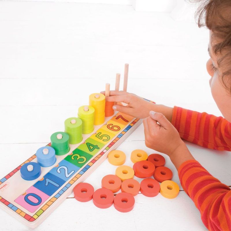 Bigjigs Toys Deska nasazování s čísly - obrázek 3