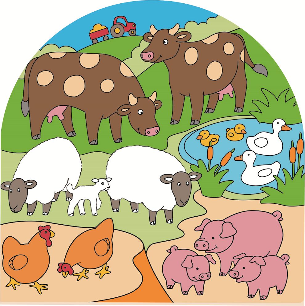 Bigjigs Toys Dřevěné vícevrstvé puzzle Farma - obrázek 5