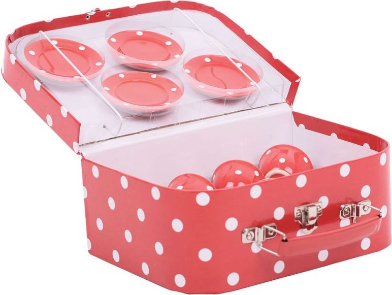 Bigjigs Toys Červený puntikovaný čajový set - obrázek 2