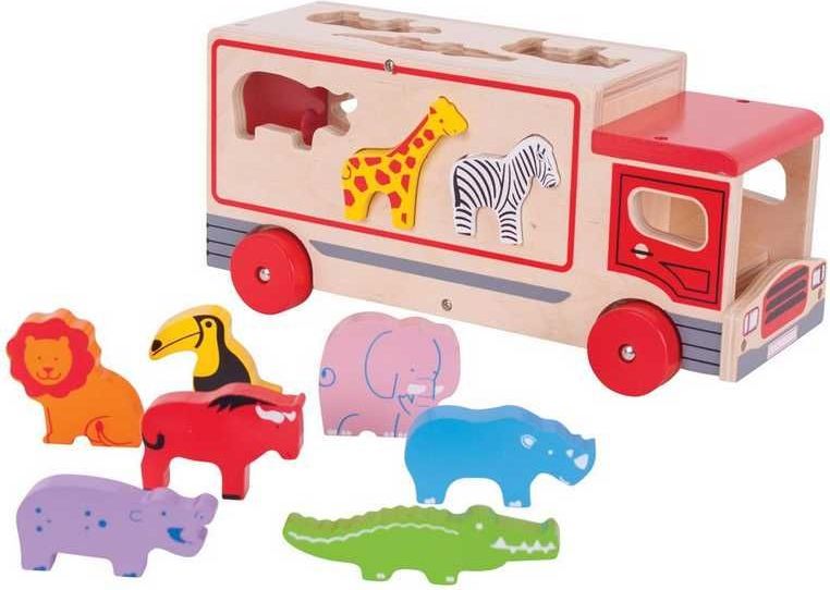 Bigjigs Toys dřevěné auto se zvířátky safari - obrázek 11
