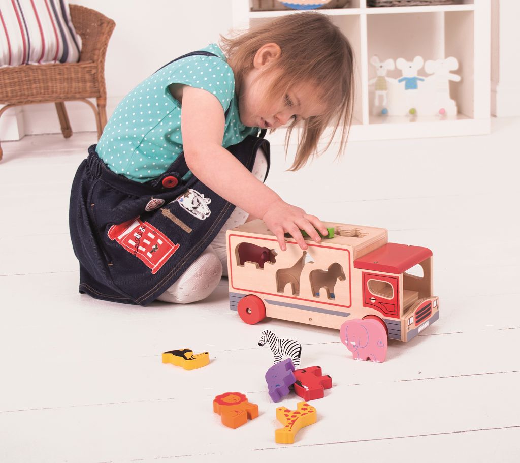 Bigjigs Toys dřevěné auto se zvířátky safari - obrázek 12