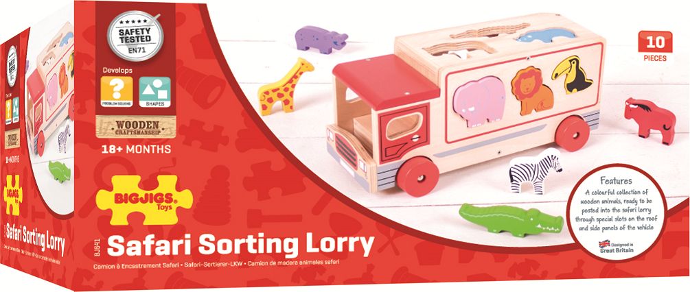 Bigjigs Toys dřevěné auto se zvířátky safari - obrázek 13