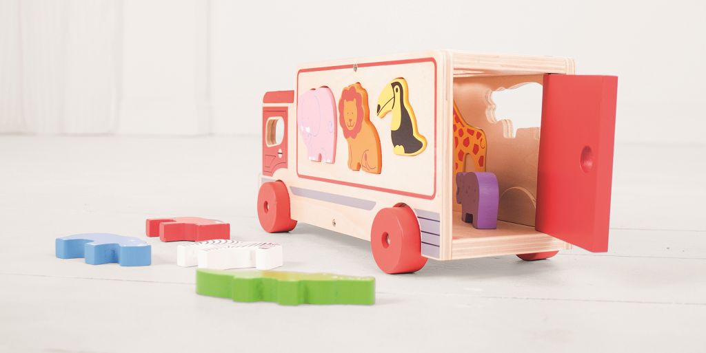 Bigjigs Toys dřevěné auto se zvířátky safari - obrázek 15