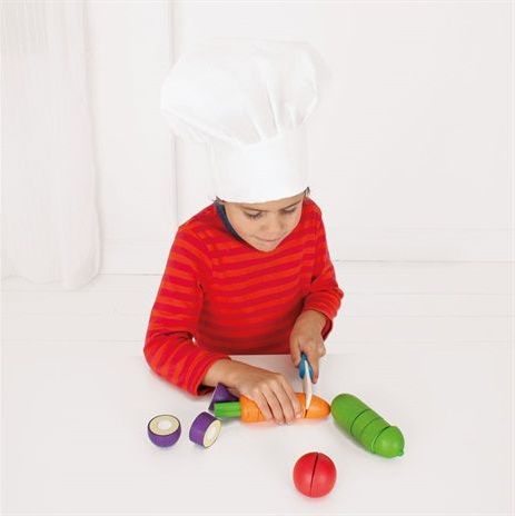 Bigjigs Toys Dřevěná krájecí zelenina s čepicí - obrázek 2
