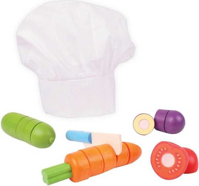 Bigjigs Toys Dřevěná krájecí zelenina s čepicí - obrázek 5