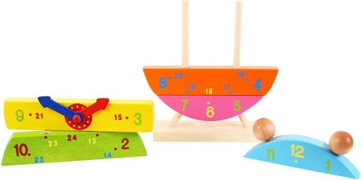 Bigjigs Toys Dřevěné nasazovací hodiny - obrázek 2