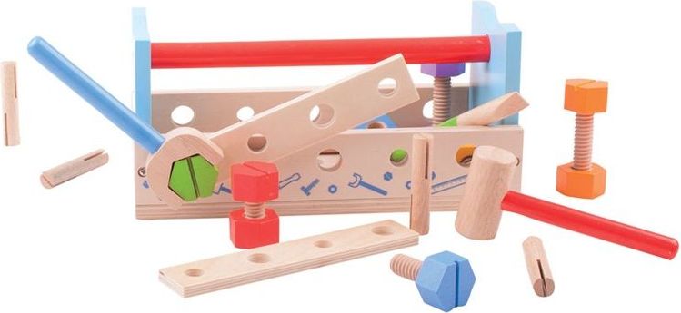 Bigjigs Toys Ponk a přepravka na nářadí 2v1 - obrázek 1