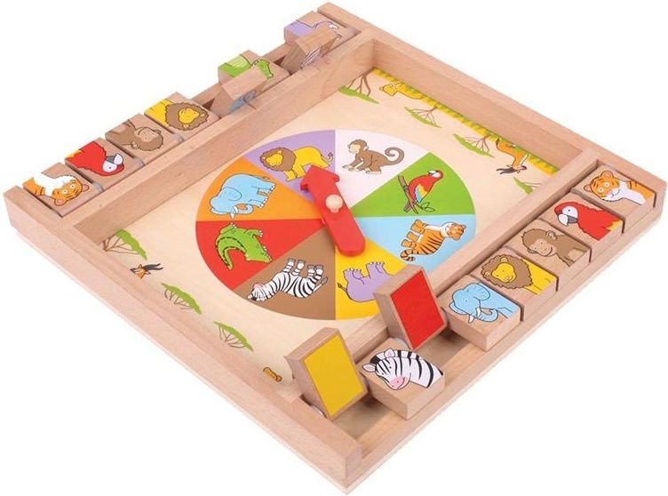 Společenská hra - Ruleta pro nejmenší se zvířátky (Bigjigs) - obrázek 1