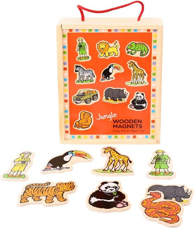 Bigjigs Toys Dřevěné magnetky jungle 20ks - obrázek 4