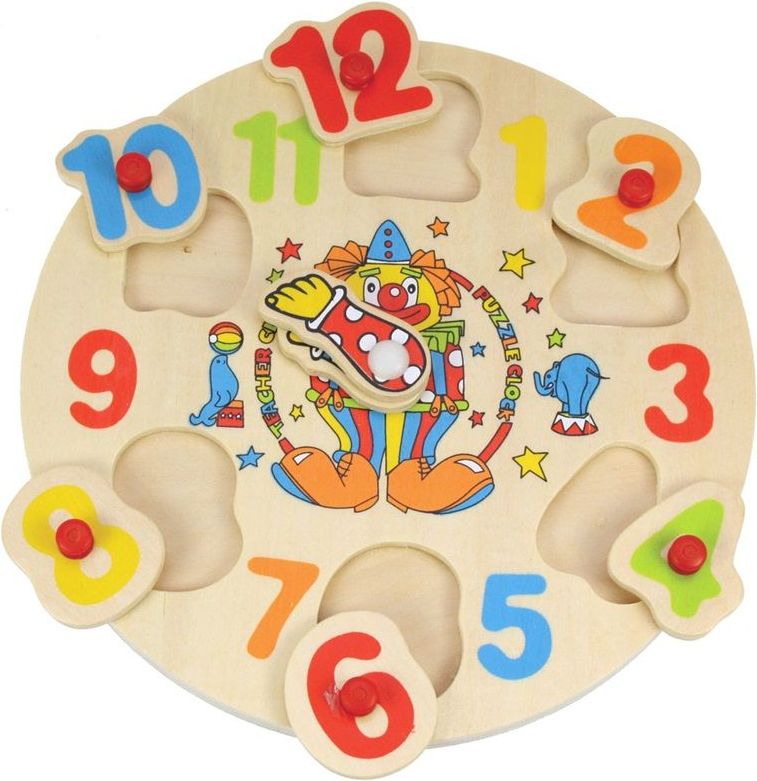 Bigjigs Toys Dřevěné hodiny s klaunem - obrázek 7