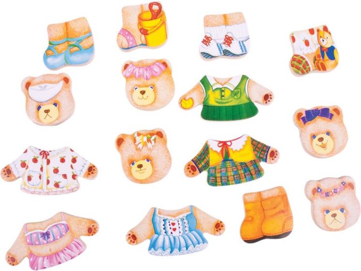 Bigjigs Toys Oblékací puzzle Medvědí rodinka - obrázek 3