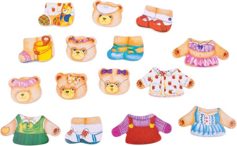 Bigjigs Toys Oblékací puzzle Medvědí rodinka - obrázek 5