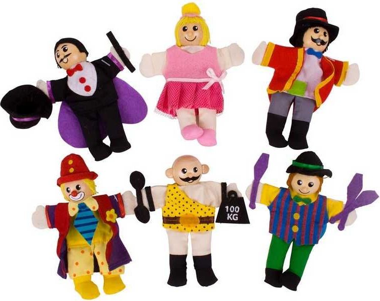 Bigjigs Toys Prstoví maňásci sada Cirkusoví baviči - obrázek 3