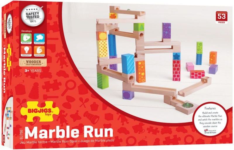 Bigjigs Toys Dřevěná kuličková dráha barevná - obrázek 5