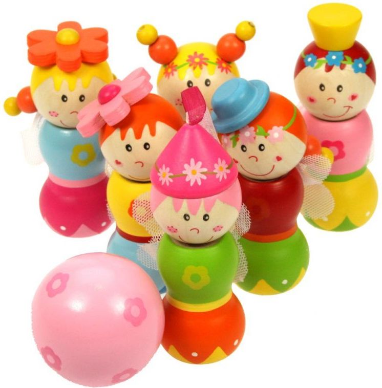 Bigjigs Toys Dřevěné kuželky Víly - obrázek 1