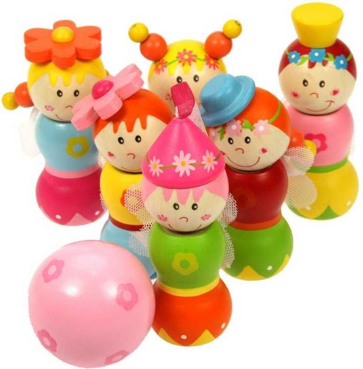 Bigjigs Toys Dřevěné kuželky Víly - obrázek 2