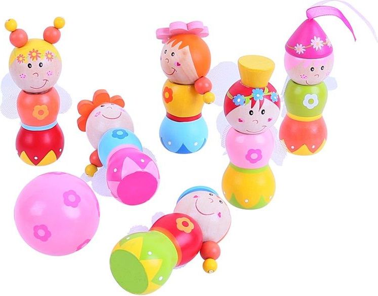 Bigjigs Toys Dřevěné kuželky Víly - obrázek 4