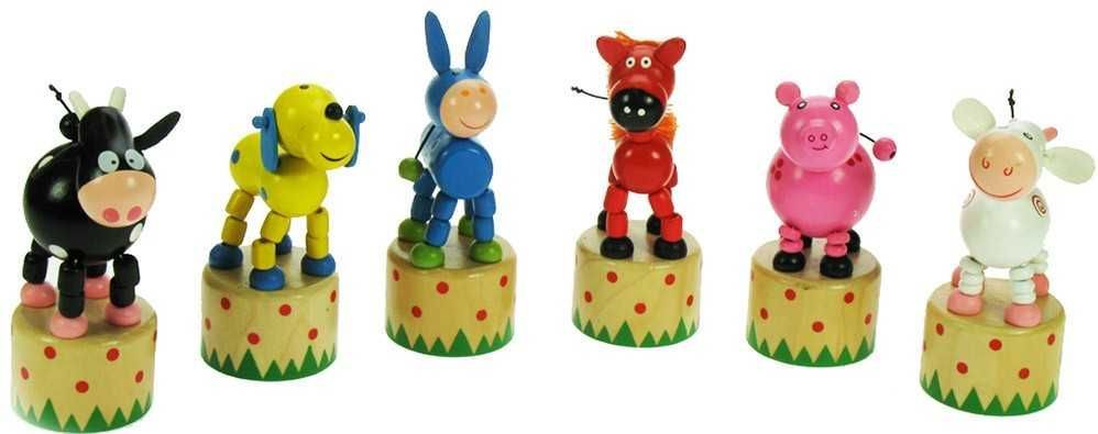 Bigjigs Toys Dřevěná mačkací zvířátka 1ks - obrázek 3