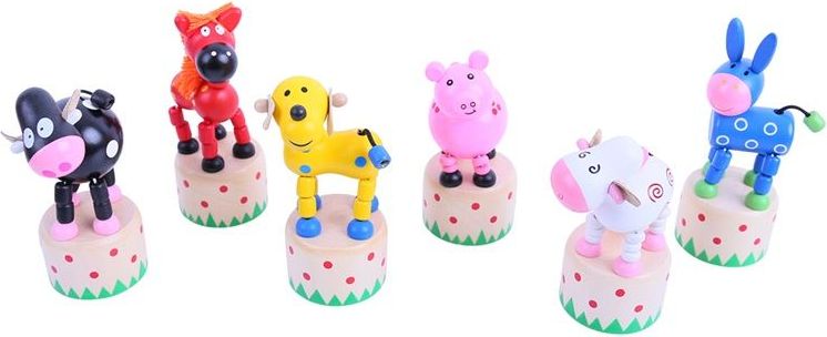 Bigjigs Toys Dřevěná mačkací zvířátka 1ks - obrázek 4