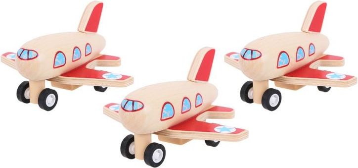 Bigjigs Toys Dřevěné natahovací letadlo 1ks - obrázek 1