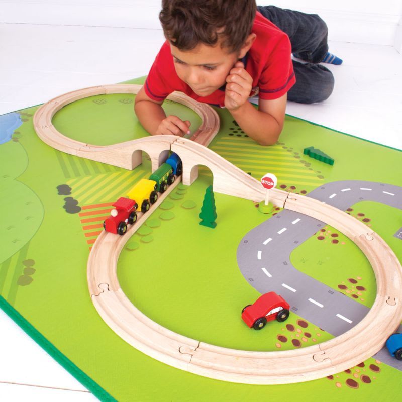 Bigjigs Rail Dřevěná vláčkodráha osmička 40 dílů - obrázek 5