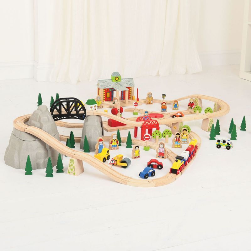 Bigjigs Rail Dřevěná vláčkodráha horská cesta 112 dílů - obrázek 3