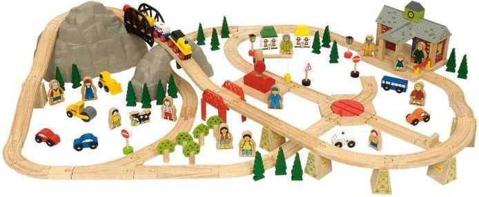 Bigjigs Rail Dřevěná vláčkodráha horská cesta 112 dílů - obrázek 6