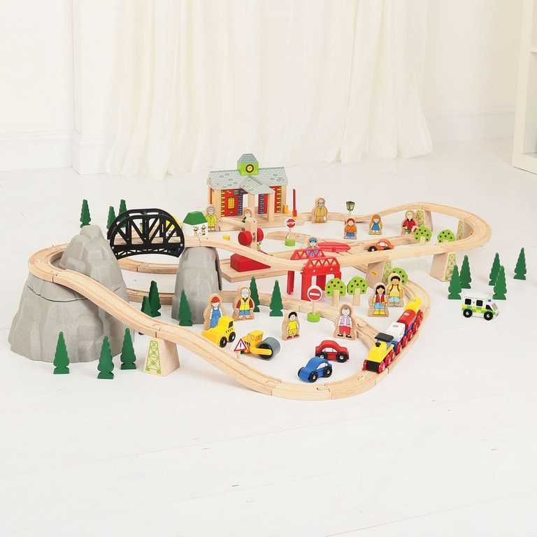 Bigjigs Rail Dřevěná vláčkodráha horská cesta 112 dílů - obrázek 13