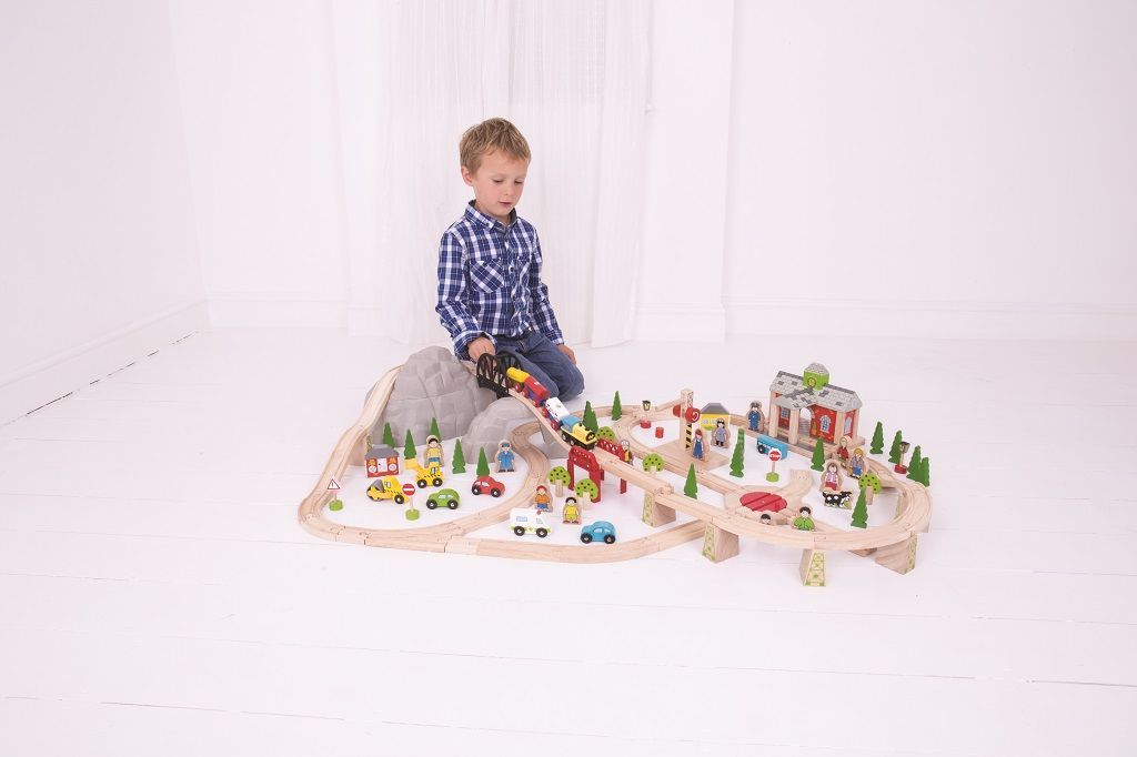 Bigjigs Rail Dřevěná vláčkodráha horská cesta 112 dílů - obrázek 15