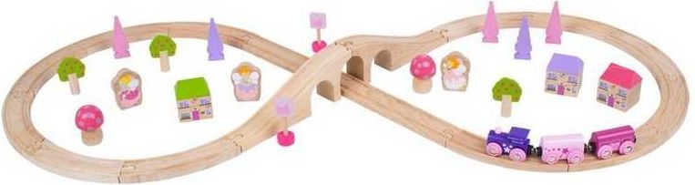 Bigjigs Rail Dřevěná vláčkodráha osmička pro princezny 40 dílů - obrázek 5
