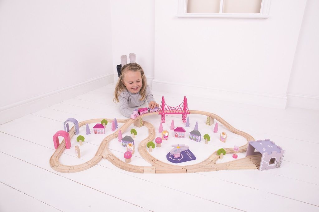 BIGJIGS RAIL Bigjigs Raill Dřevěná velká vláčkodráha princezny - obrázek 11
