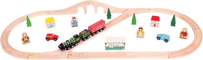 Bigjigs Rail Dřevěná vláčkodráha Flying scotsman - obrázek 1