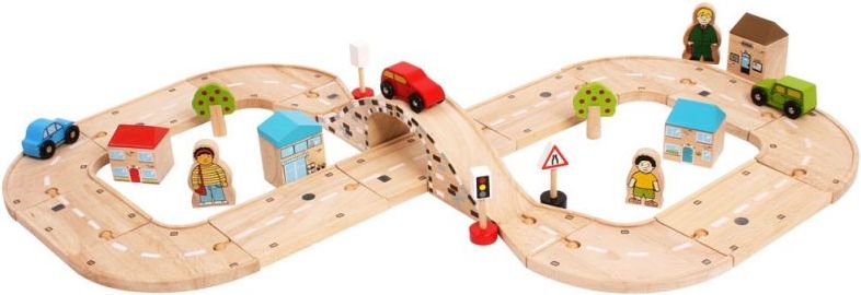 Bigjigs Rail Dřevěná autodráha osmička - obrázek 1
