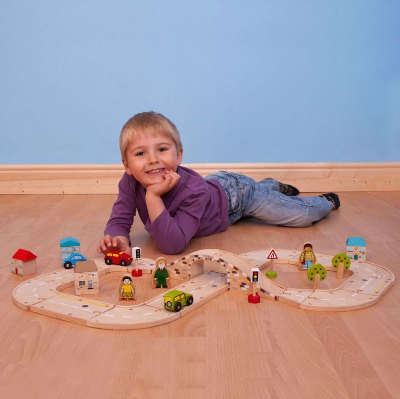 Bigjigs Rail Dřevěná autodráha osmička - obrázek 2