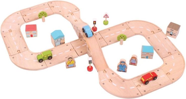Bigjigs Rail Dřevěná autodráha osmička - obrázek 3
