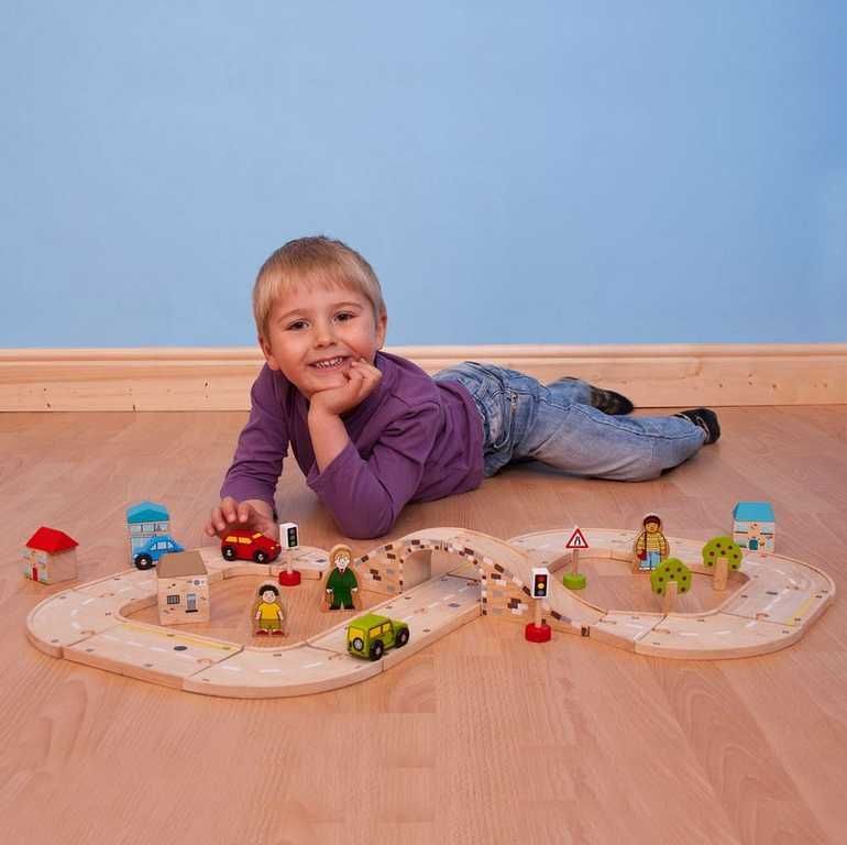 Bigjigs Rail Dřevěná autodráha osmička - obrázek 5