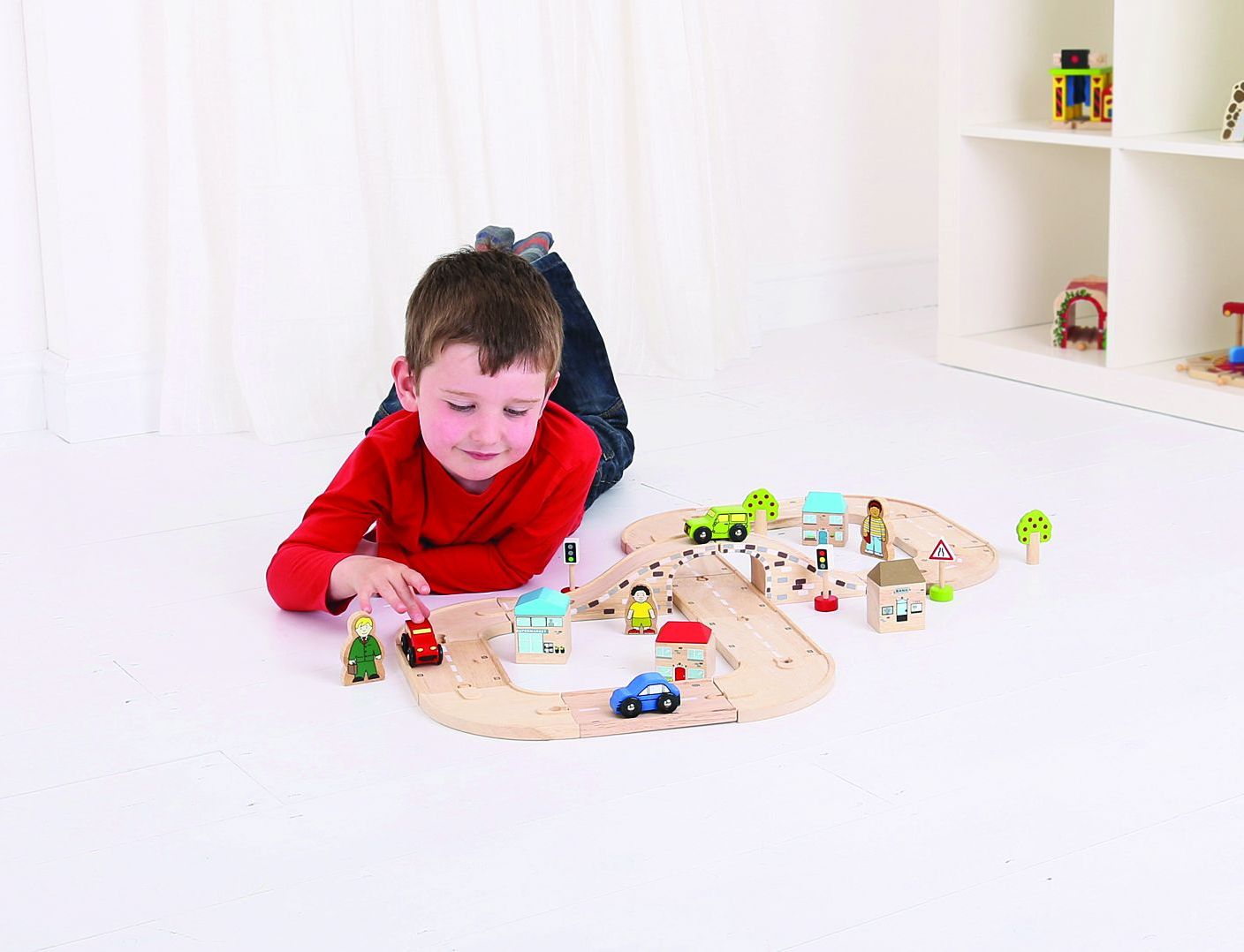 Bigjigs Rail Dřevěná autodráha osmička - obrázek 7
