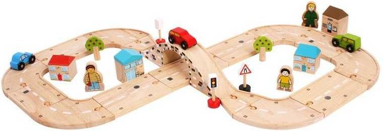 Bigjigs Rail Dřevěná autodráha osmička - obrázek 10