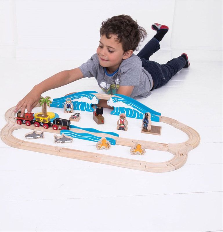 Bigjigs Rail Dřevěná vláčkodráha piráti - obrázek 2