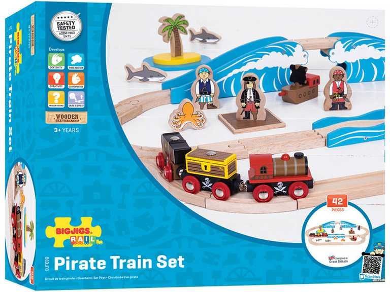 Bigjigs Rail Dřevěná vláčkodráha piráti - obrázek 8