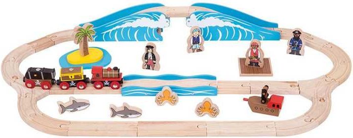 Bigjigs Rail Dřevěná vláčkodráha piráti - obrázek 9