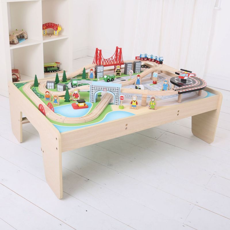 Bigjigs Rail Vláčkodráha City a stůl - obrázek 1