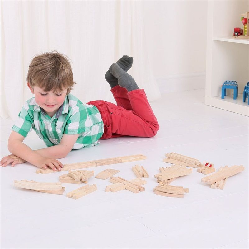 Bigjigs Rail Dřevěné koleje set 25 dílů - obrázek 6